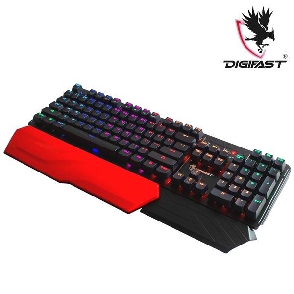 UnKnown Digifast 유선 기계식 키보드, DG-LK42, 광축클릭 블랙 USB