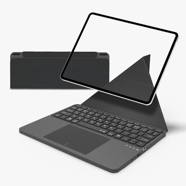 퓨전에프앤씨 휴대용 접이식 블루투스 키보드, 아이노트 X-Folding XK808B 터치패드