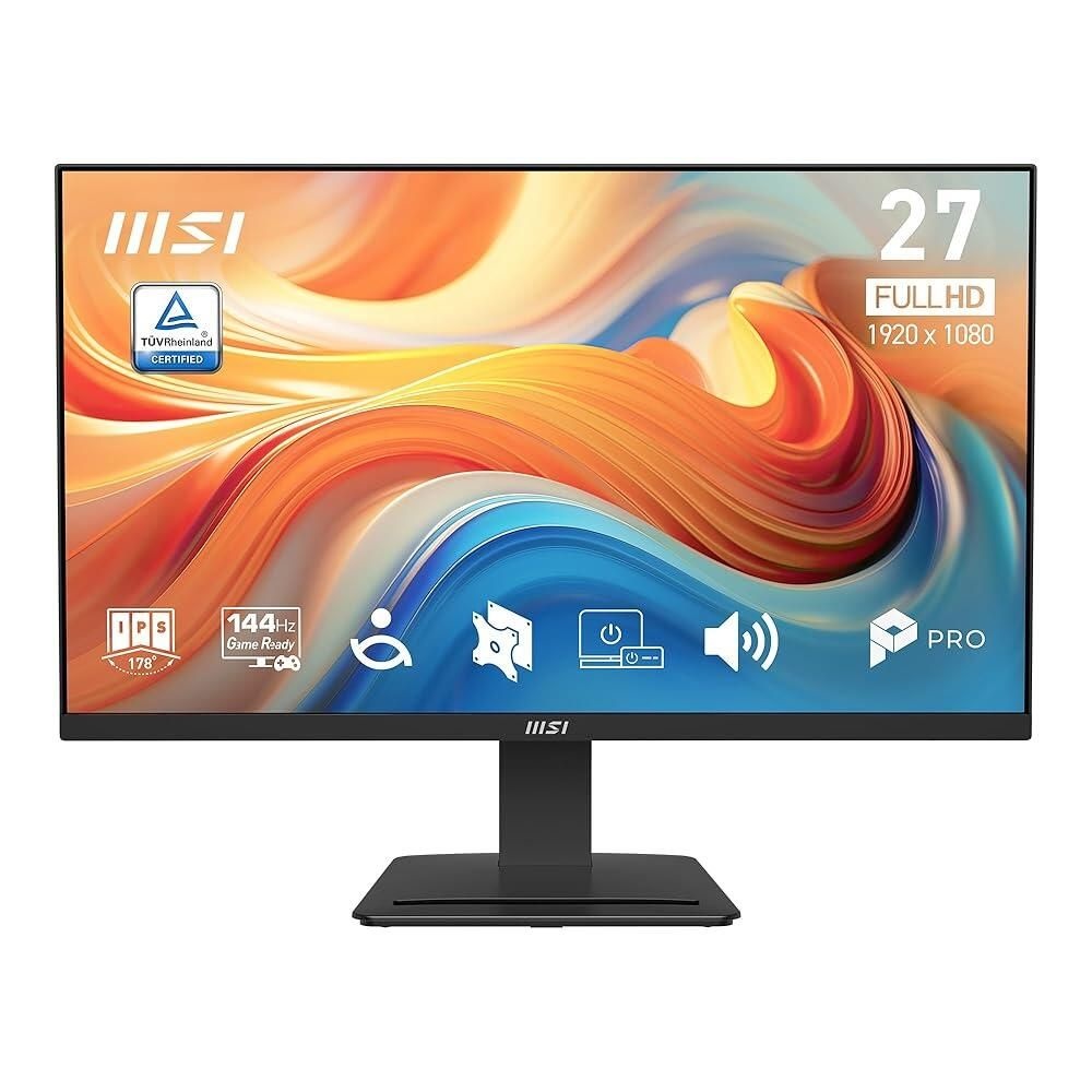 Msi PRO MP273 E14A 27인치 IPS 1920 x 1080(FHD) 게이밍 오피스 모니터, 144Hz, 프리싱크, HDMI, 디스플레이포트, VGA 포트, VESA 장