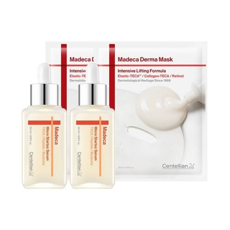 센텔리안24 스킨케어 마 데카 마이크로스타톡세럼 50ml*2개 윤기 생기 보습 인텐시브 리프팅 마스크 2매