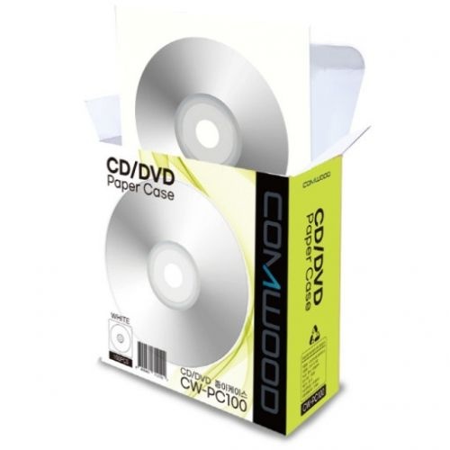제이오스토어 종이 CD케이스 흰색 100매 1개입 CD수납 DVD케이스 DVD보관함
