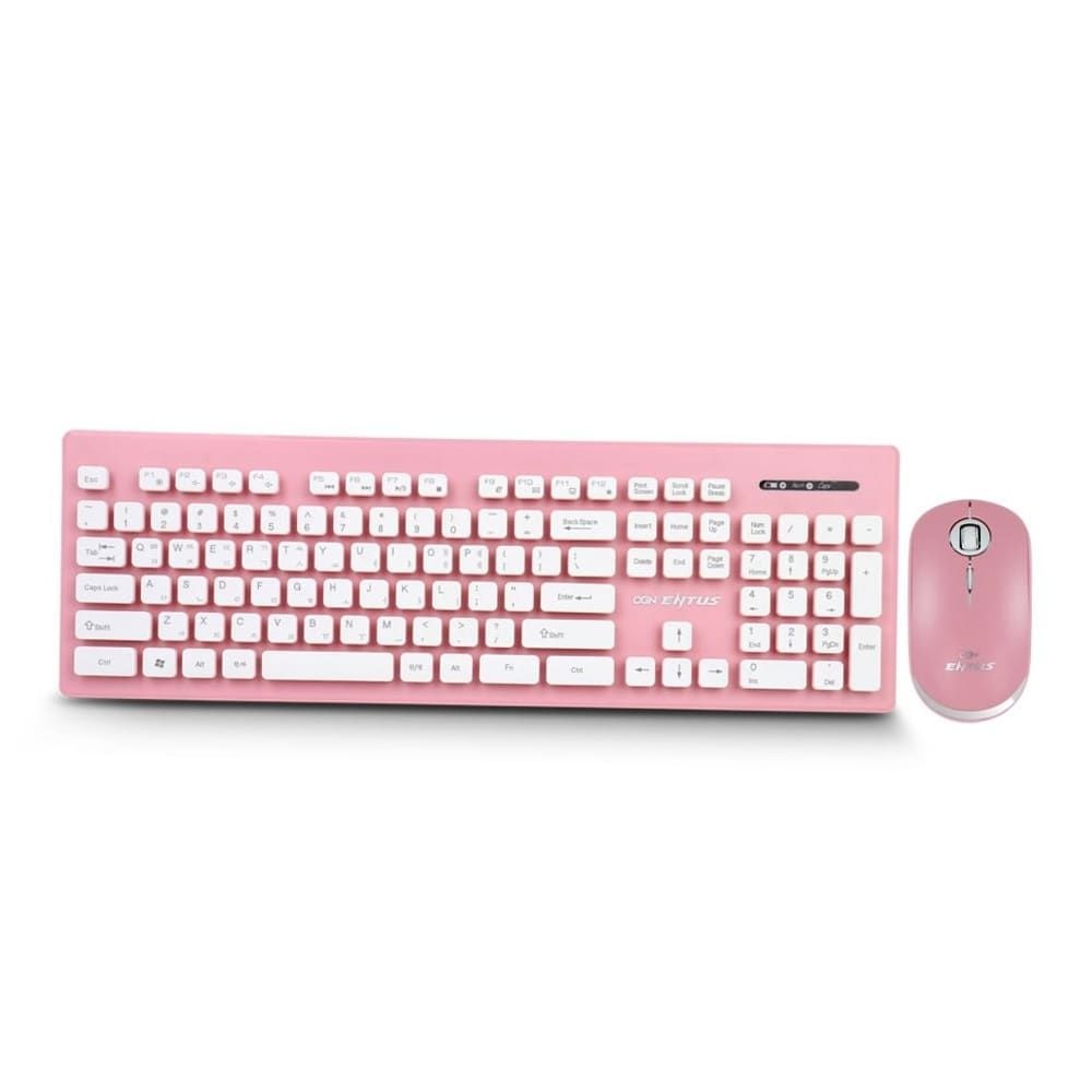 핑크 무선셋트 이쁜색상 CJ ENTUS OGN-WKM20