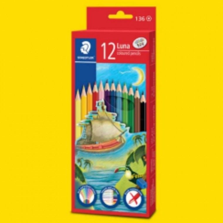 케이커머스 파트너사 신학기  스테들러 루나 색연필 136C12 12색