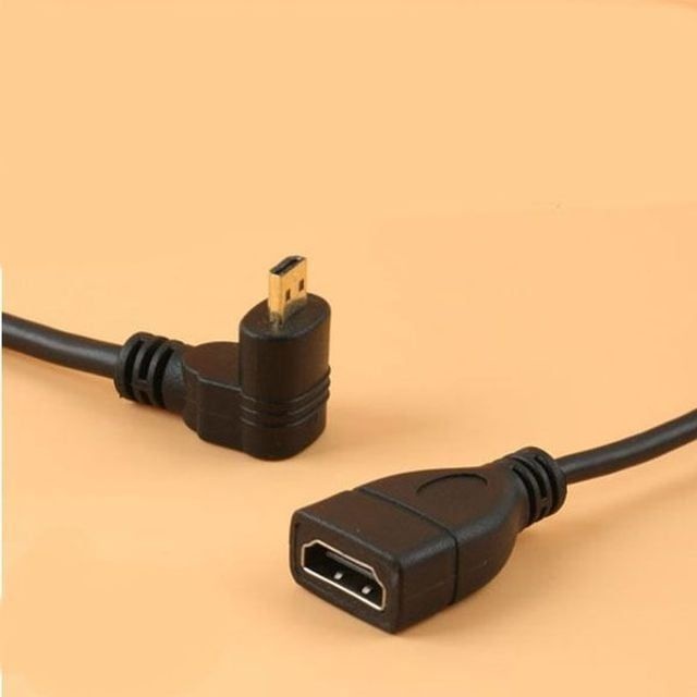 hdmi 젠더 micro m - 꺾임 f 10cm dvi케이블 mhl케이블 dp케이블