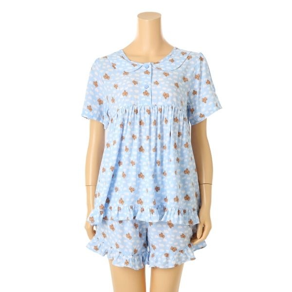 비너스 [모다아울렛][비너스]레이온 푸들 구름나염 파자마 여자 상하의 세트(SPA2606W)_CA 천안아산점