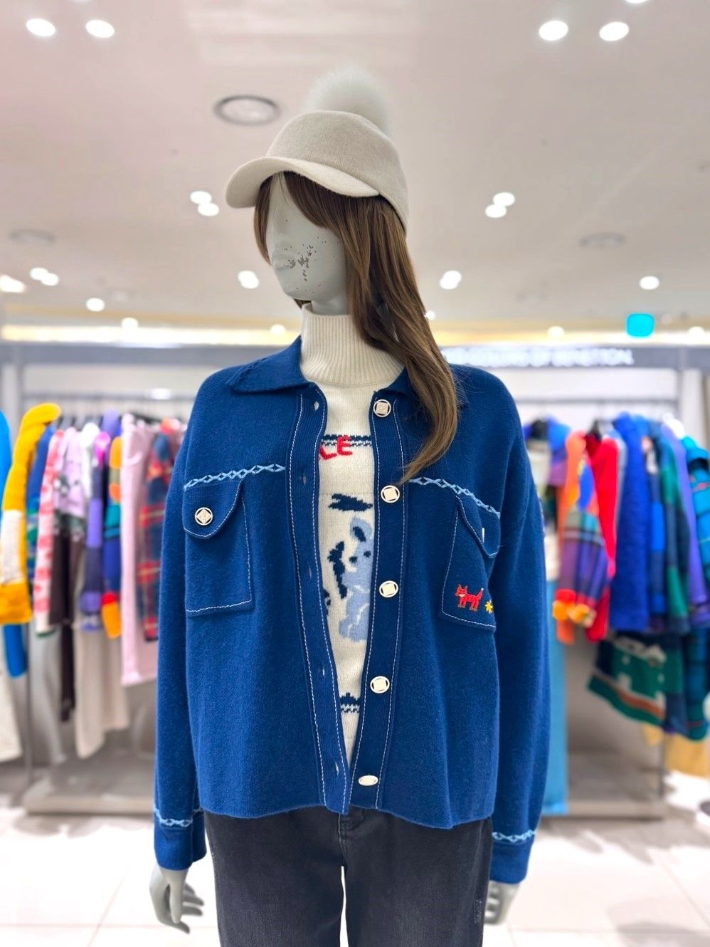 베네통 스티치 셔츠형 가디건 BAKC71361 한정수량 (2462109 )