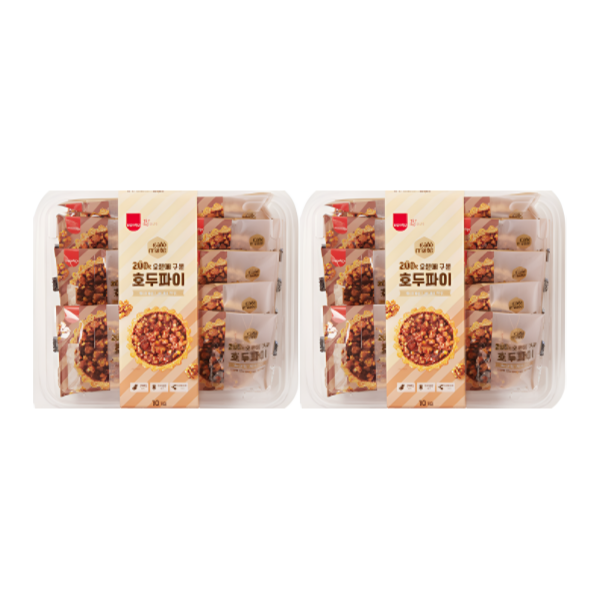 롯데 롯데리아 삼립 오븐에 구운 호두파이 400g (40g x 10입) 2개