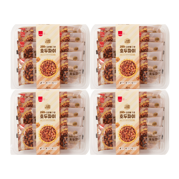 롯데 롯데리아 삼립 오븐에 구운 호두파이 400g (40g x 10입) 4개