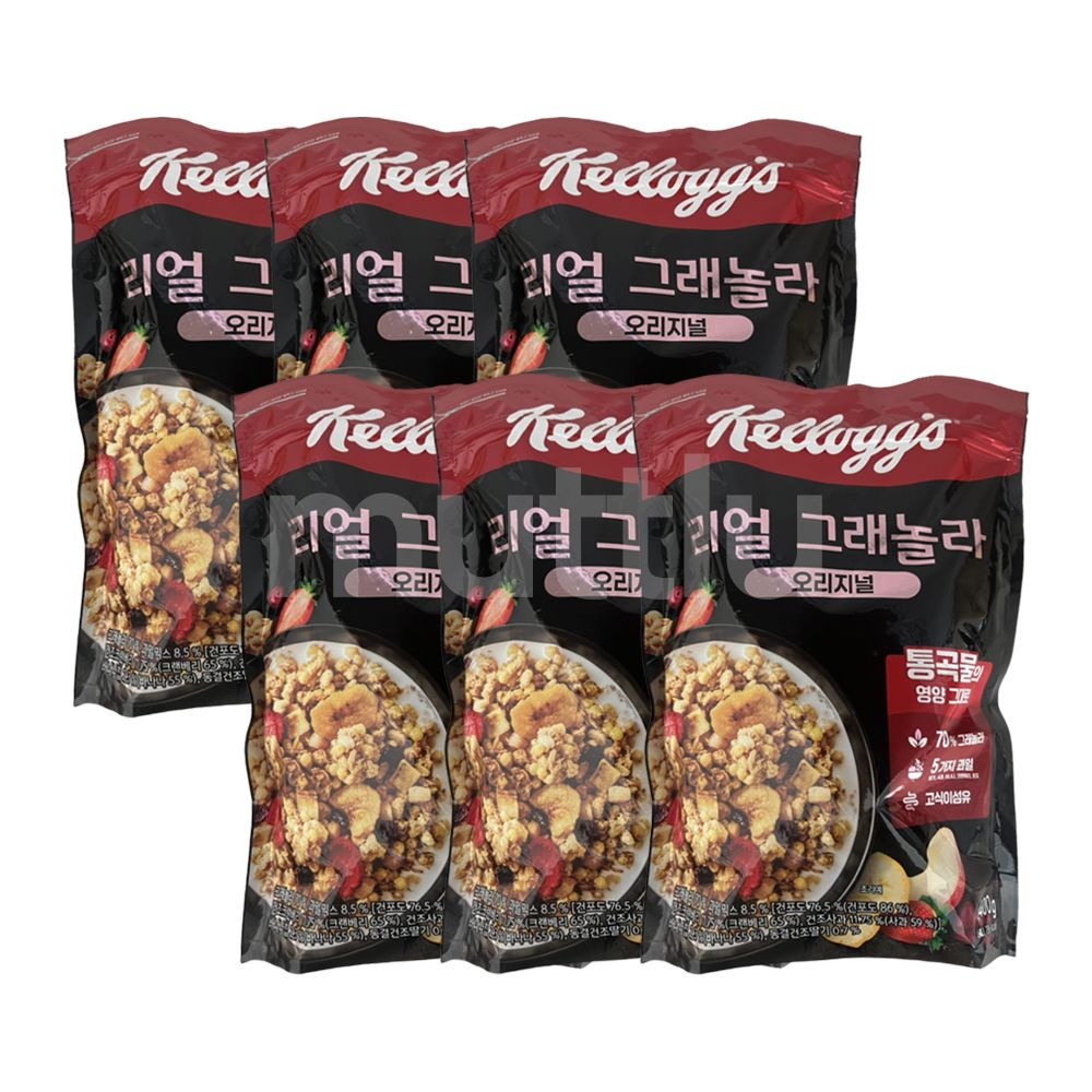 켈로그 리얼 그래놀라 오리지널 400g 시리얼 6개