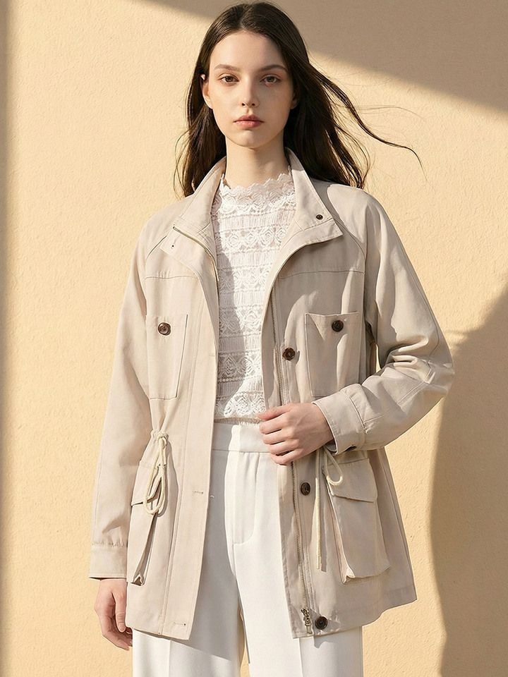 드레스허그 드레스허그 [패션플러스][드레스허그]베엘 캐주얼 트렌치 자켓 2color