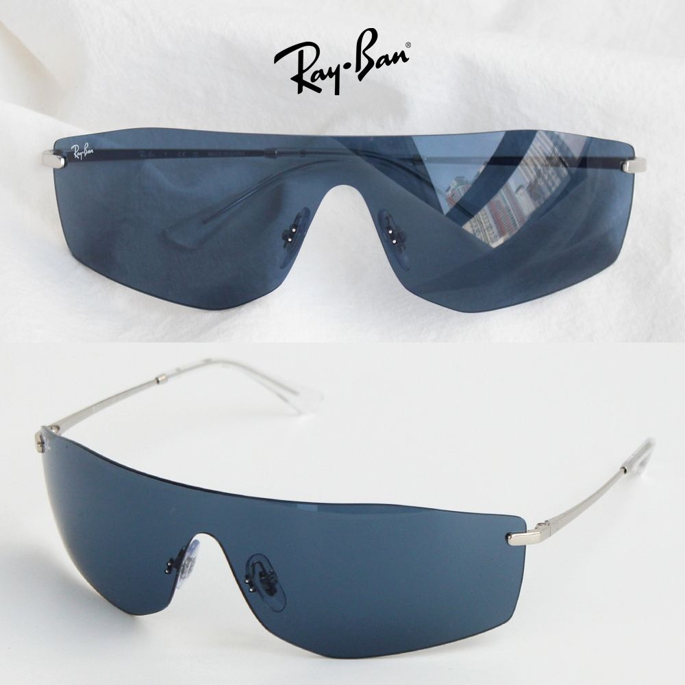 레이밴 RB3781 003/80 실버-다크블루 레이벤 무테 고글 선글라스 (룩소티카 정식수입)