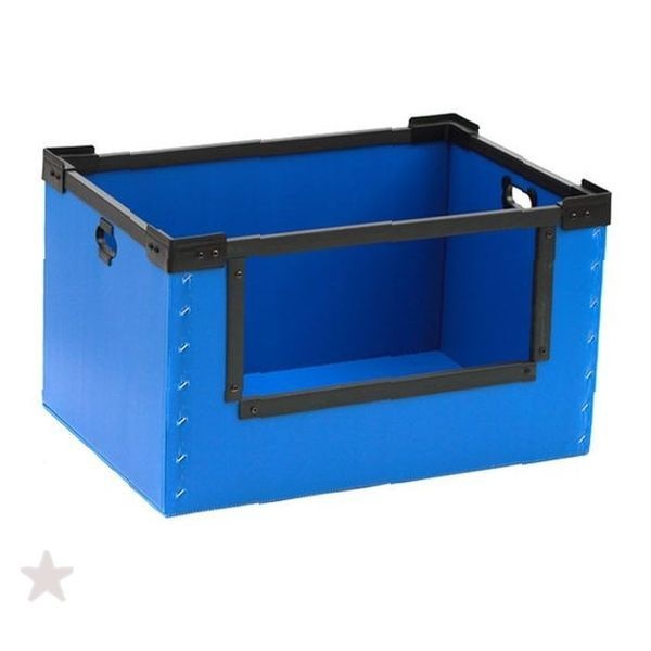 산업용 물류 보관함 투명창 대용량 적재 운반 창고 이동 업무용 견고한 박스