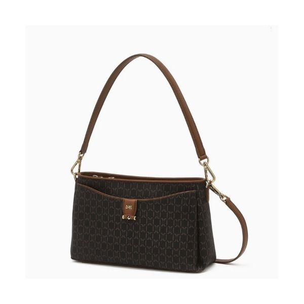 상세페이지 참조 [DAKS bag] [AK분당점] [닥스핸드백] 브라운 패턴 가죽 숄더백DCBA5F871W3