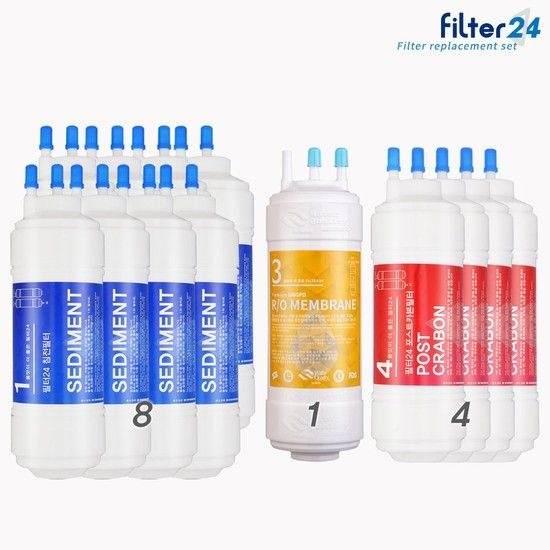 필터24 코웨이 CHPI-6500L 정수기필터 호환 2년세트 [6인치 8+1+4 RO역삼투압]