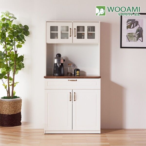 (주)지엠인터내셔널OEM 우아미가구 [우아미가구] 모노 보노 800 서랍주방수납+상부장세트 AP5036