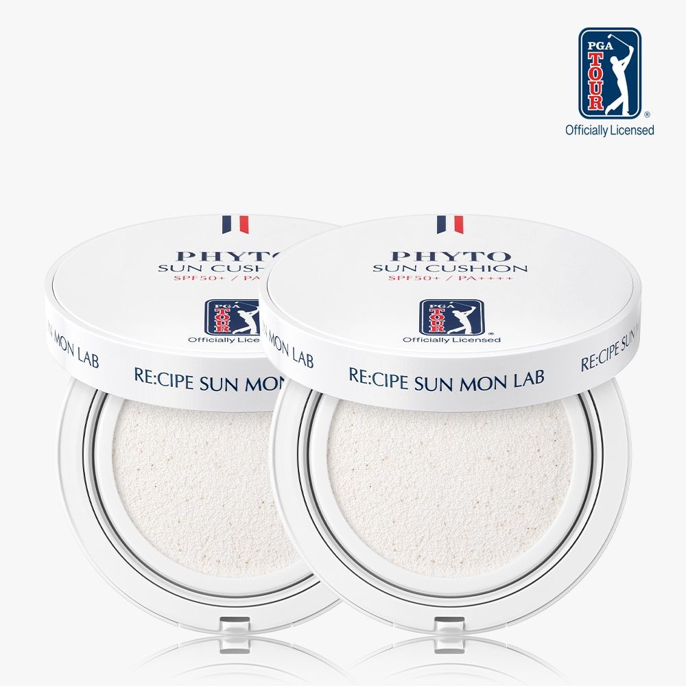 선몬랩 수분광채 선쿠션 피토 무기자차 SPF50 톤업 17g 2개