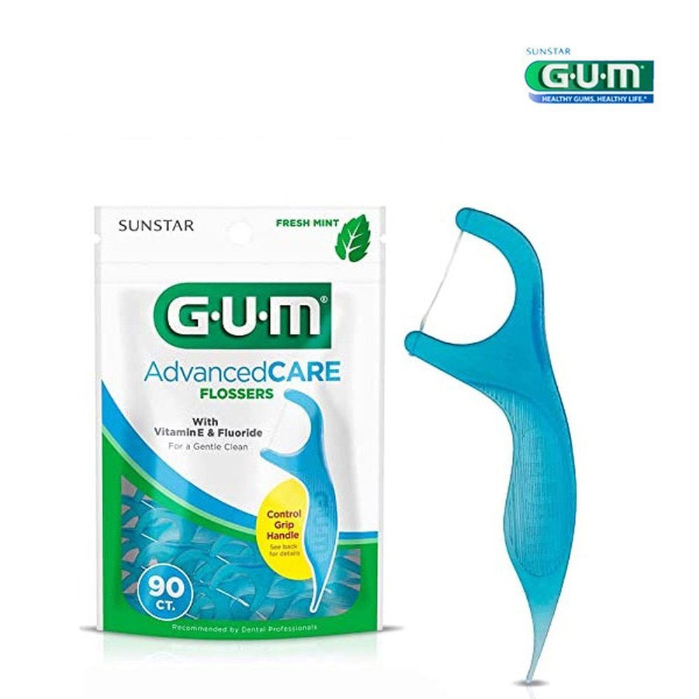 Sunstar 잇몸건강 어드밴스드케어 선스타 Gum Y자형치실 검 90P