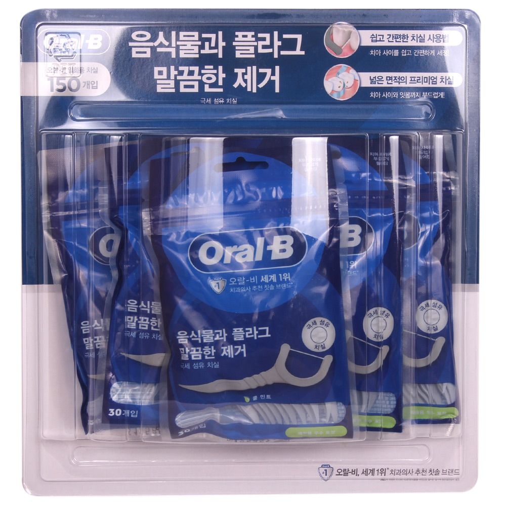 오랄비 치간케어 C자형 치실 일회용 30개 5개