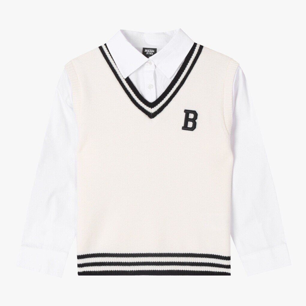 인디고키즈 [인디고키즈][인디고키즈] 셔츠 매칭 스웨터 베스트 IKKA25101_ESC