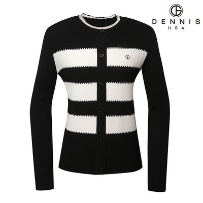 [DENNIS] (방송상품) 여성 울 블렌디드 단가라 니트가디건_GAQSLSP991