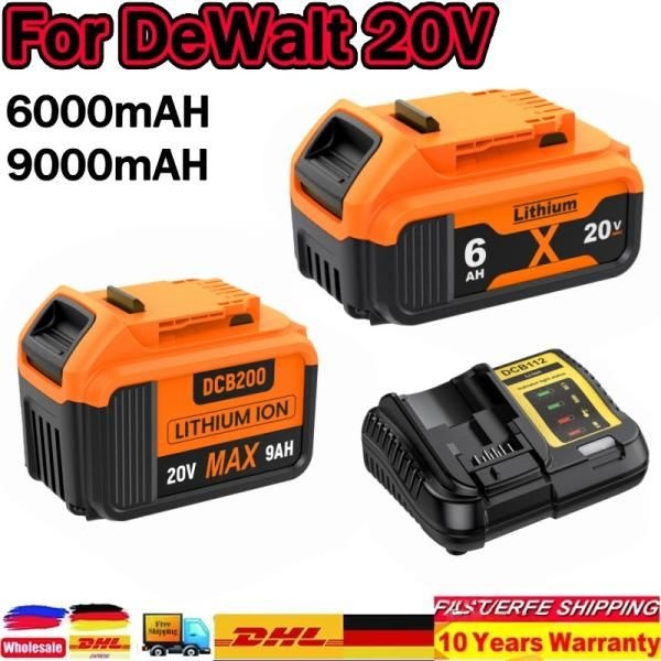 [해외] Dewalt 스크루 드라이버 20V 6.0Ah9.0Ah DCB200 배터리 리튬 이온 DCB612 DCB609 DCB205 DCB