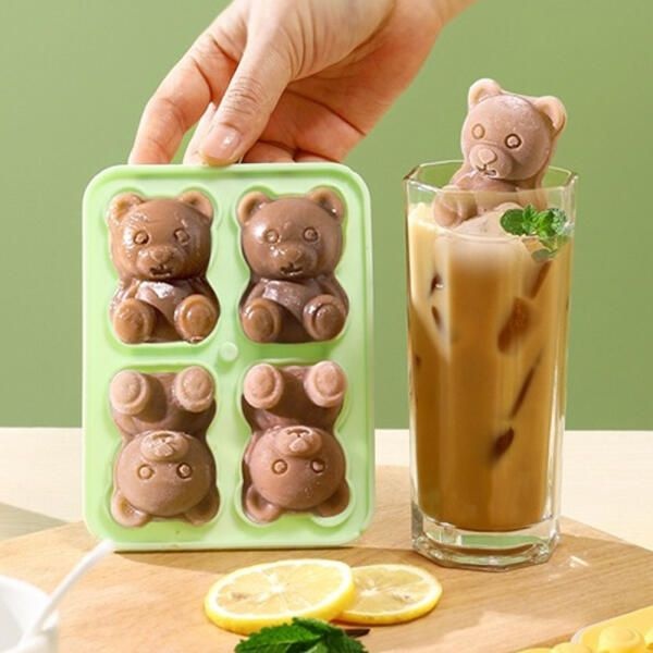 (현대Hmall) 아트박스/와인앤쿡 미니멀 곰돌이모양 얼음틀 1개(색상 택1)