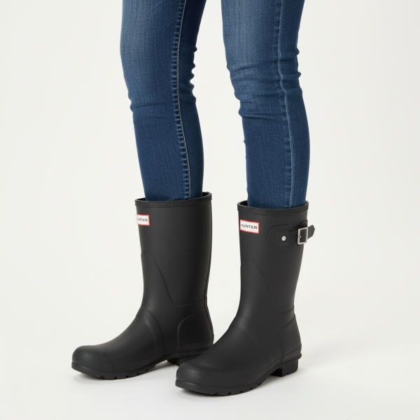 헌터 여성 오리지널 숏 레인부츠 블랙 WFS1000RMA-BLK1083924