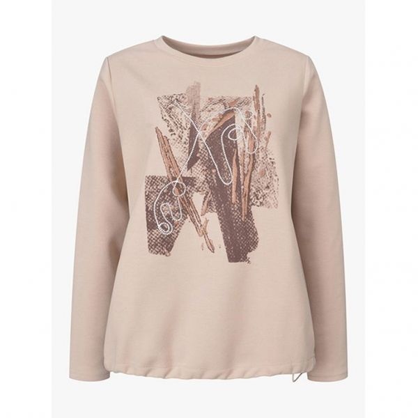 아날도바시니 아트웍 밑단 스트링 기모 티셔츠(AV12TS03M)