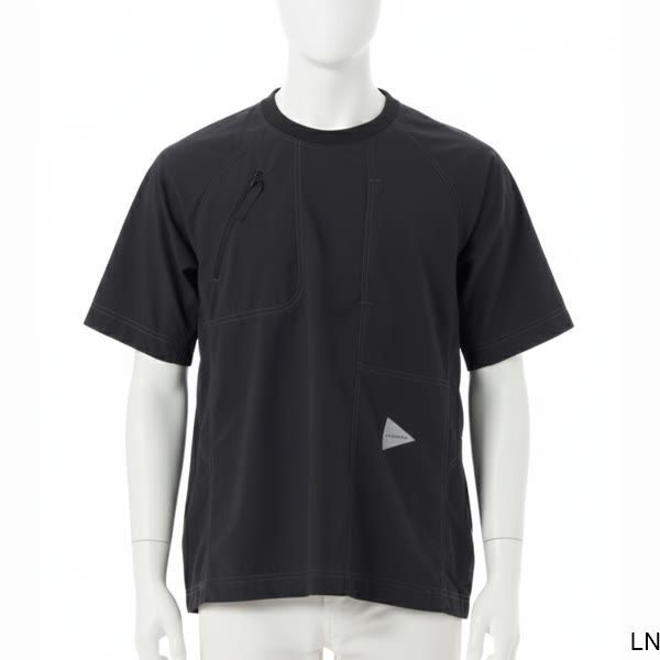 AND WANDER AND WANDER 25 Stretch Rip Pullover Black 5745154022 010 스트레치 립 풀오버