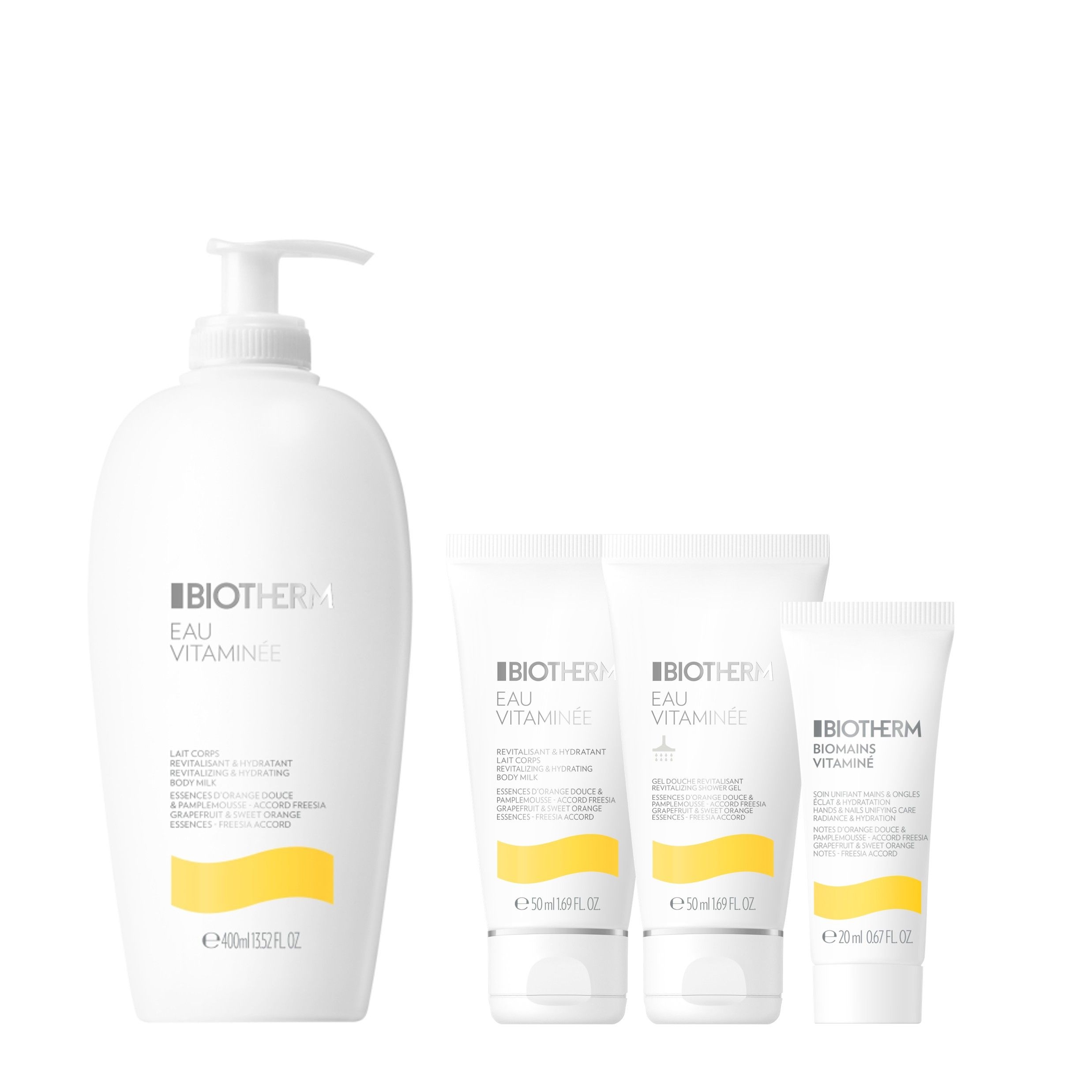 비오템 비오템 [B] 오 비타미네 바디 밀크 400ml 세트 (+오비타미네 샤워젤 50ml 바디밀크 핸드크림 20ml)