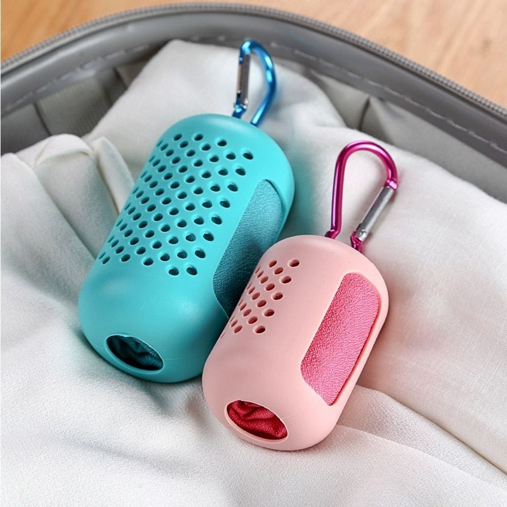 휴대하기 편한 실리콘케이스 타월 여름 스포츠 타올 운동 쿨타올 땀 타월