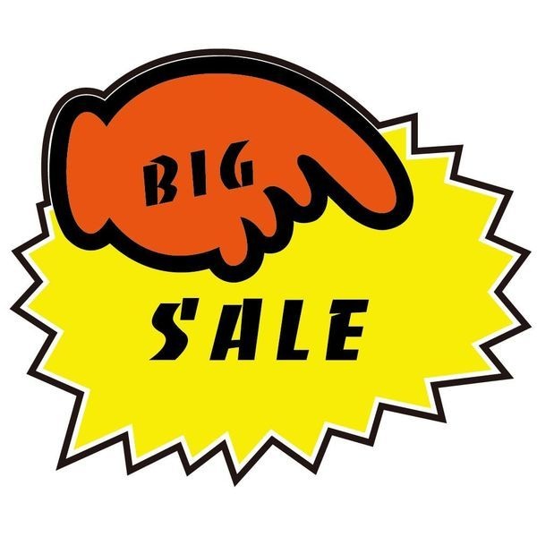 [하프클럽]POP카드 톱니손 (BIG SALE) (PC-3003) (5매입) 매장 상품 할인 행사 안내