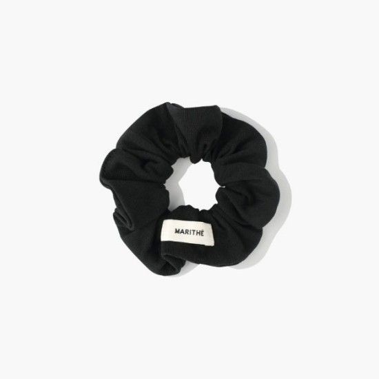 PQJ MFG45CAC501BLK W BASIC COTTON SCRUNCHIE black