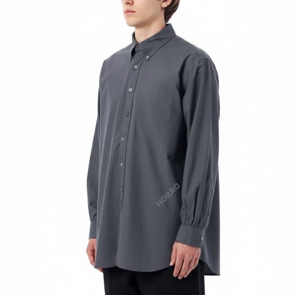 엔지니어드 가먼츠 25 19 Century BD Shirt A - Charcoal 100's 2Ply Broadcloth (25S1A001-QT001-ET035) (19C 셔츠 A)