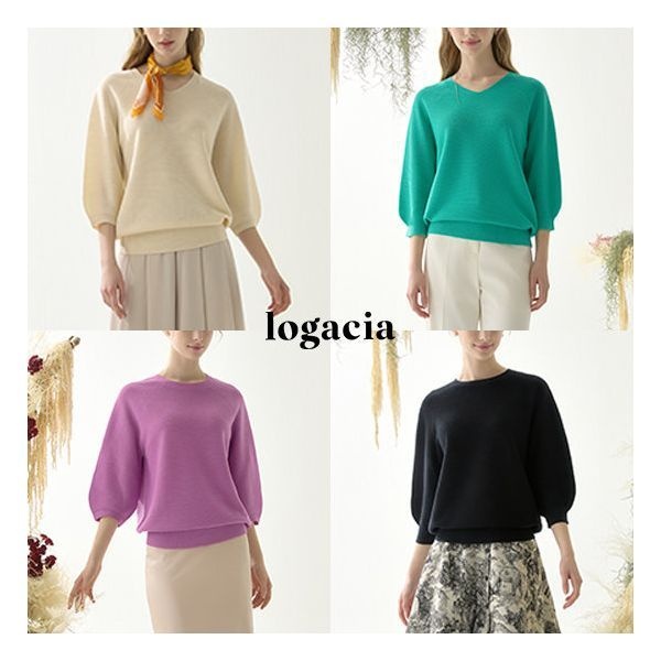 로가시아 블로썸 세미홀가 니트 4종[GS단독]