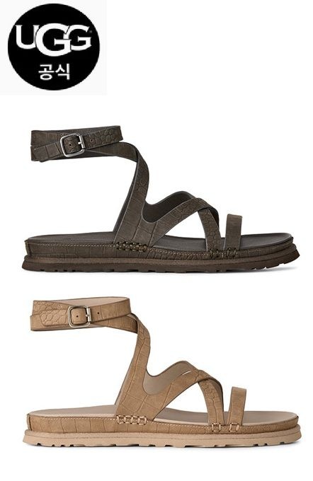 [롯데백화점] 어그 [공식][WOMEN] 2SS골든게이즈앵클 벨크로샌들(골든게이즈 엠보스드앵클랩) 2종 LE1221179465