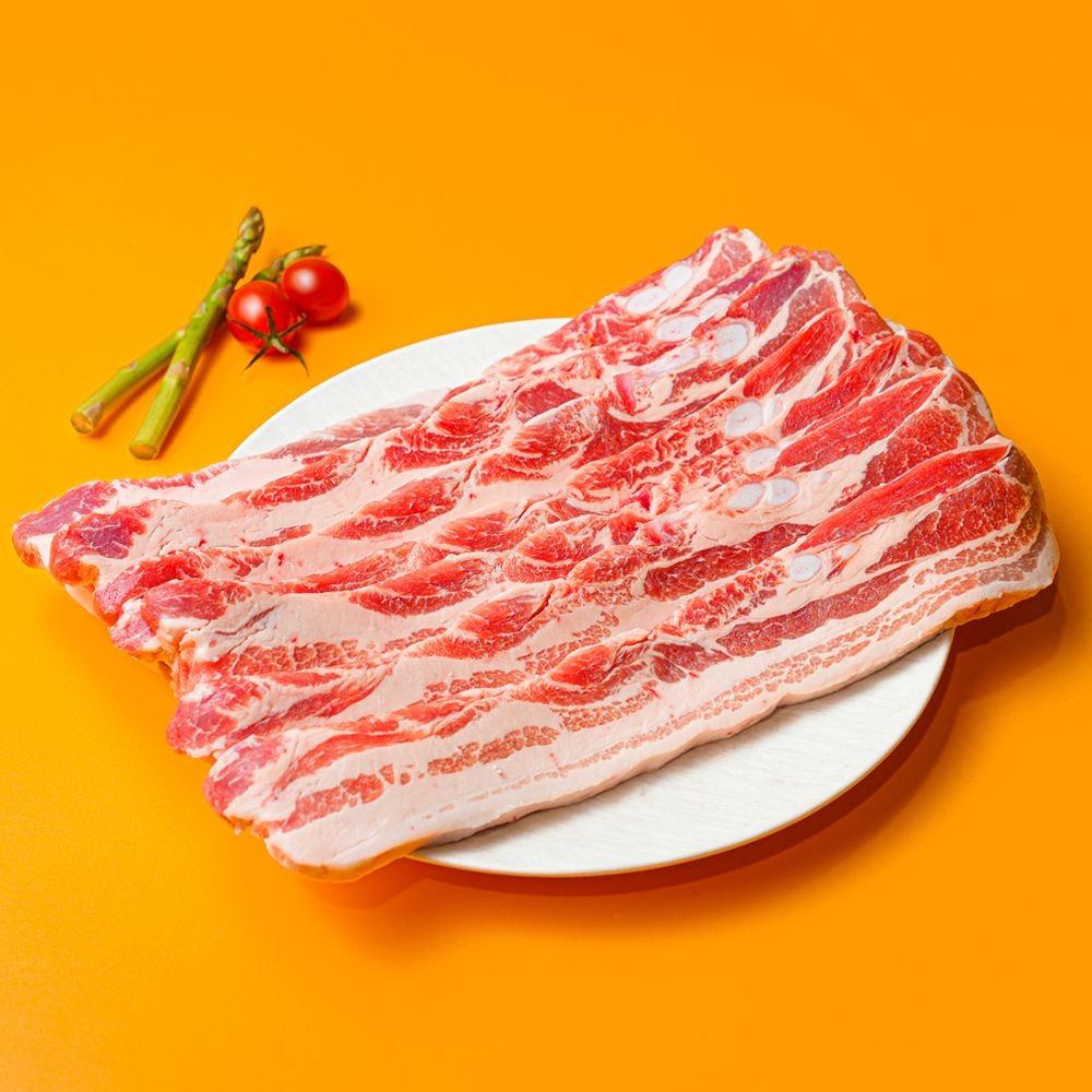 바른먹거리(주) 설렘한입 스페인산 냉동 듀록 삼겹살 1kg 구이 대패 수육용