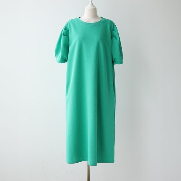 아이우먼 코코면퍼프라운드원피스 WBQ996M603 빅사이즈