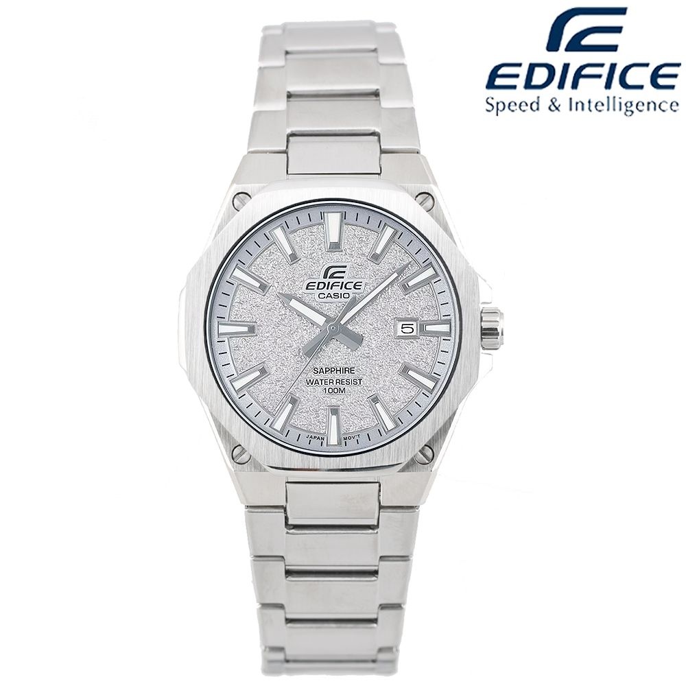 에디피스 카시오 에디피스 슬림라인 100M 방수 사파이어 글라스 손목시계 EFR-S108DE-8A