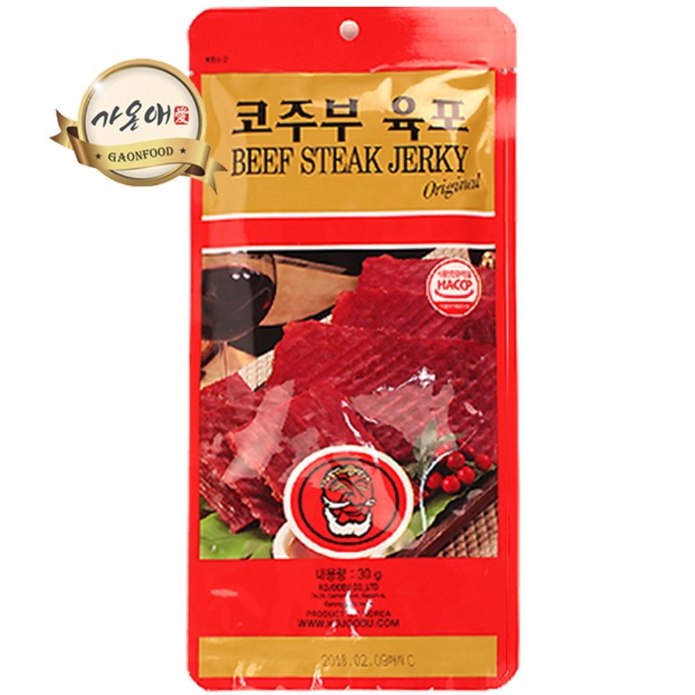 [오늘출발] 가온애 코주부 육포 (27g) 1봉 / 코주부육포 우육포 맛육포 소고기육포 숏다리 조미오징어 맥주안주 마른안주
