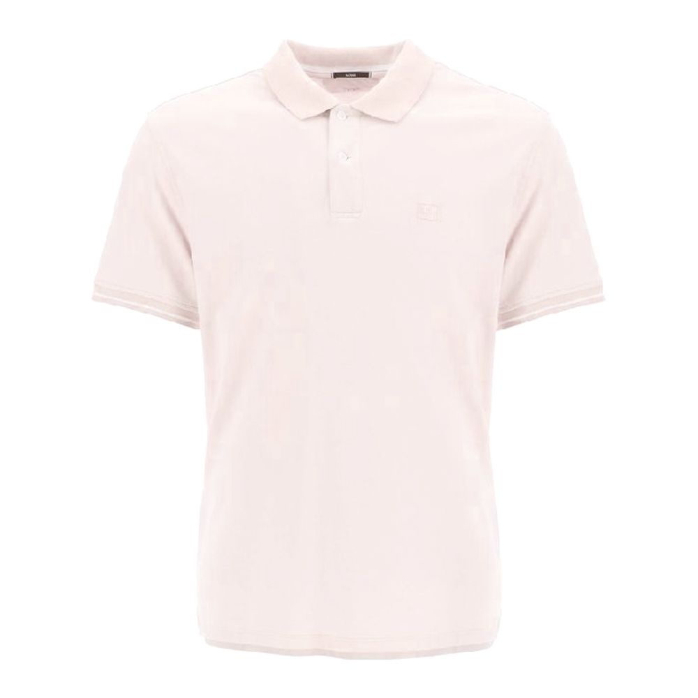 CP company CP컴퍼니 체스트 로고 자수 폴로 반팔 티셔츠 핑크 12CMPL037A 000973G 405