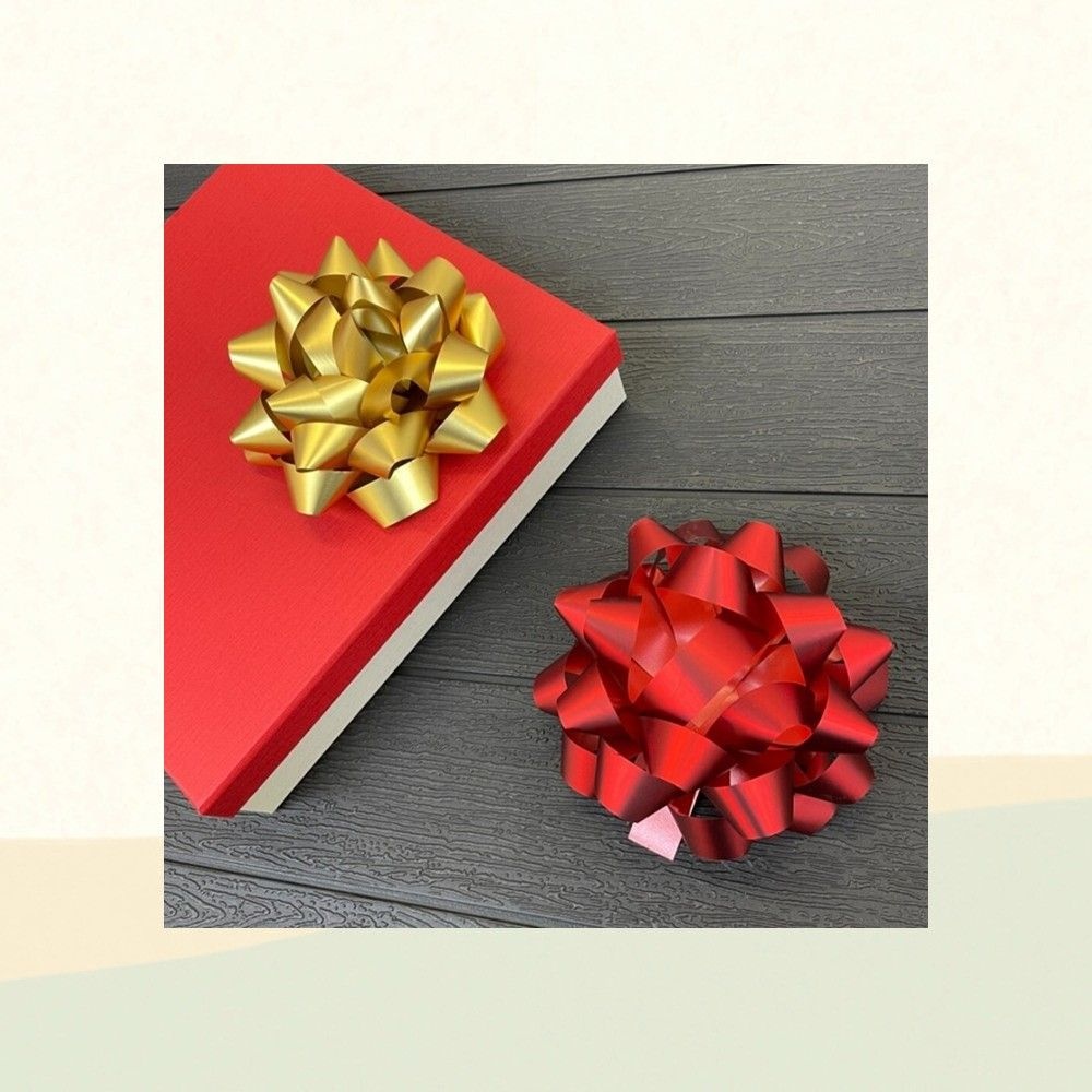 셀프 선물 포장용 리본 장식 빅사이즈 별꽃 데코 이벤트