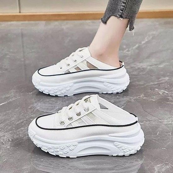 [라일리] Rly 여성 통굽 스니커즈 어글리슈즈 메쉬 키높이 운동