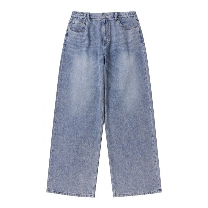 커스텀멜로우 Blue Wide Fit Banding Jeans_CWPAM25389BUX