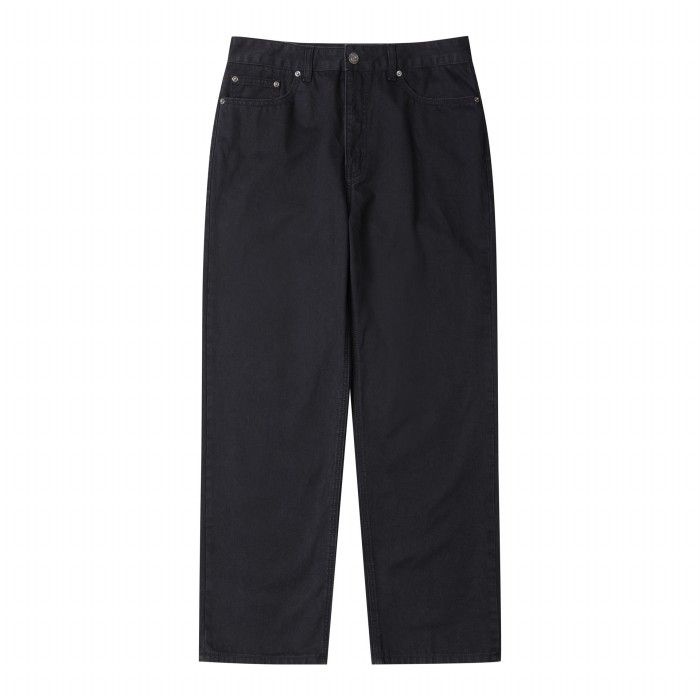 커스텀멜로우 Black Dyed Straight Pants_CQPAM25211BKX