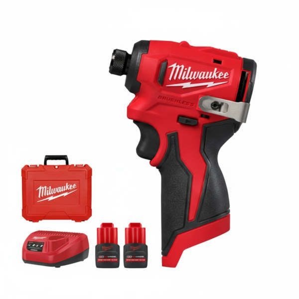 밀워키 M12 BLIDRC-252C 콤팩트 브러쉬리스 임팩트 드라이버 임팩드릴 충전드릴 +드릴비트랜덤 747509