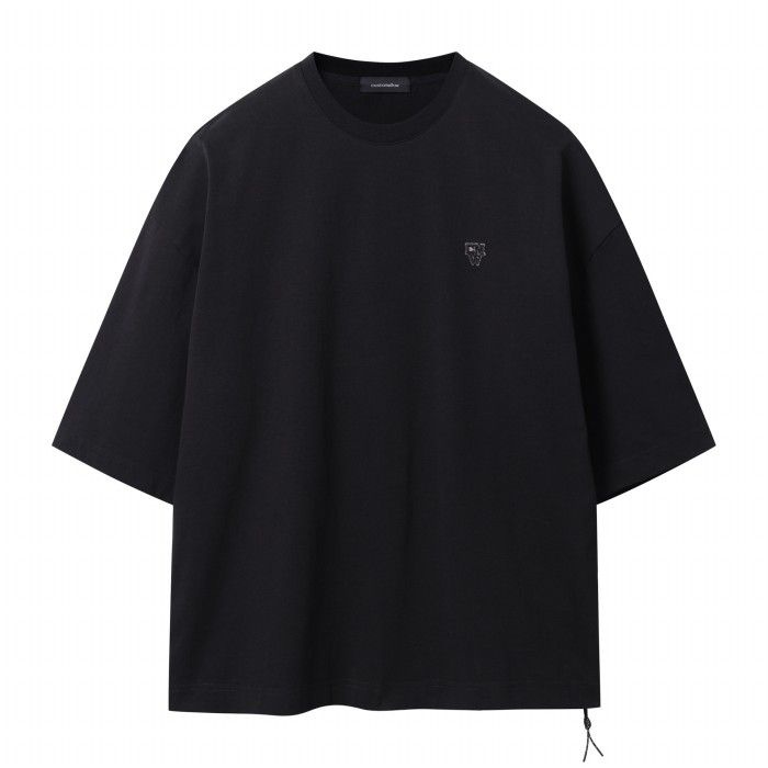 커스텀멜로우 Black Oversized Fit Dyed T-shirt_CQTAM25421BKX