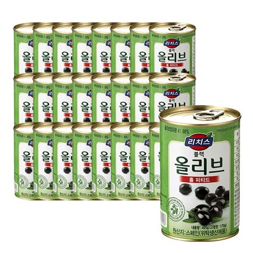 [롯데백화점]  [동서] 리치스 블랙올리브 홀 405g X 24개입 LE1214404094