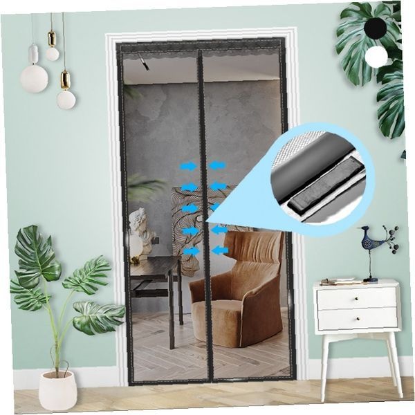 중국OEM 자석 개폐 현관 방충 커튼 모기 해충 차단 통풍 환기 출입 편리 접이식 여름철