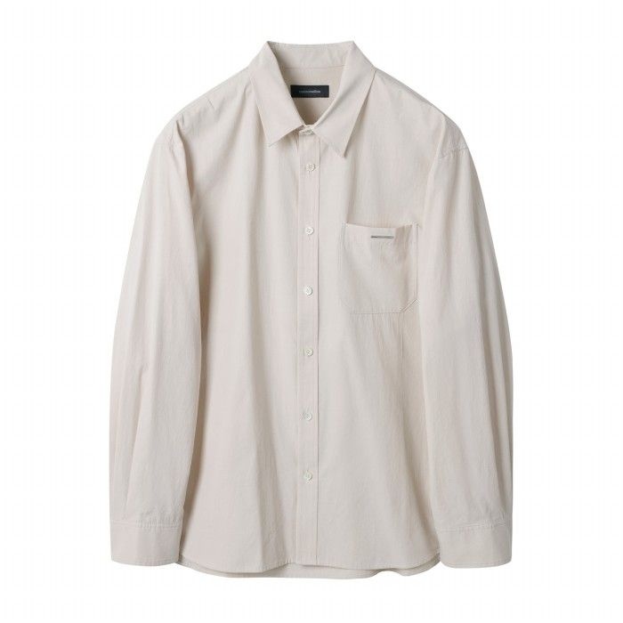 Ivory Regular Solid Color Shirt_CWSAM25211IVX